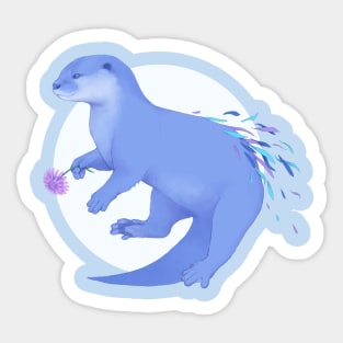 Blue Otter Sticker